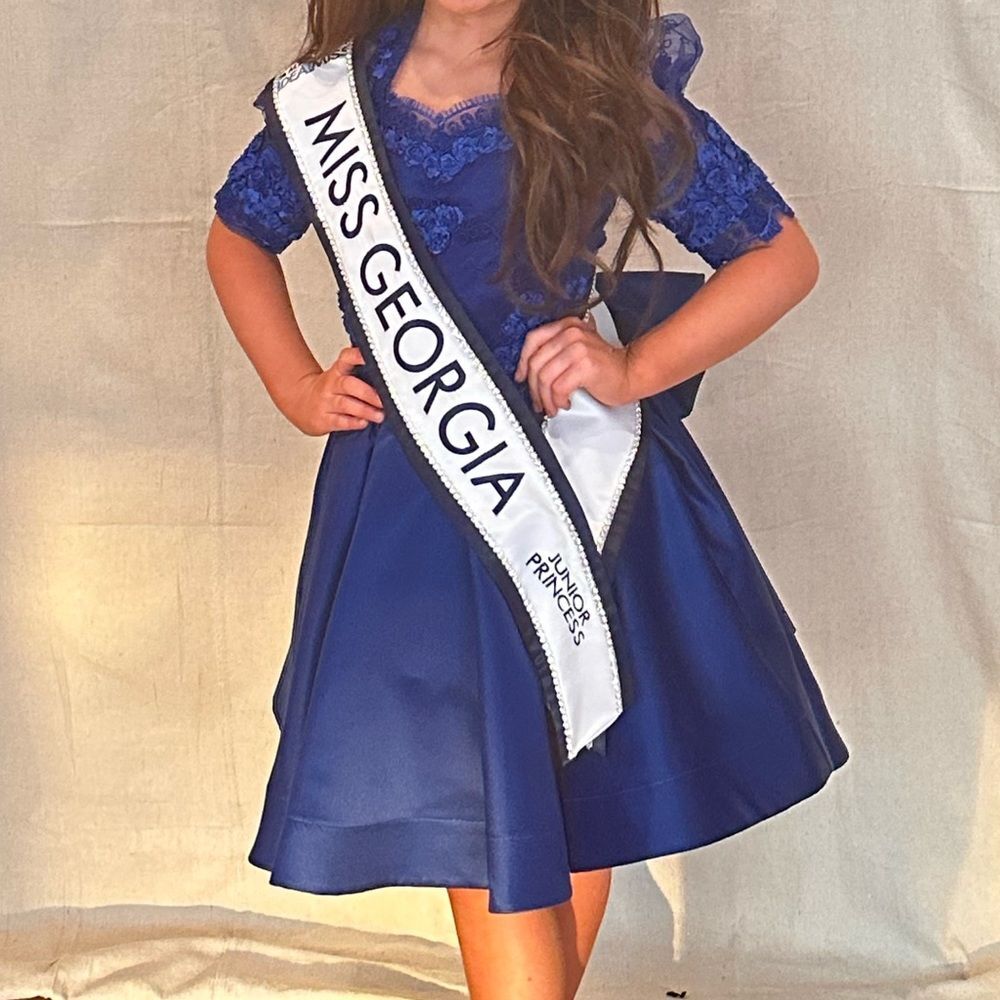 Blue girls cocktail dress